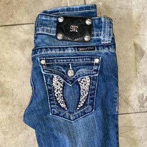 Miss Me Embroidered Jewels Jeans Size 26 LOW WAIST
